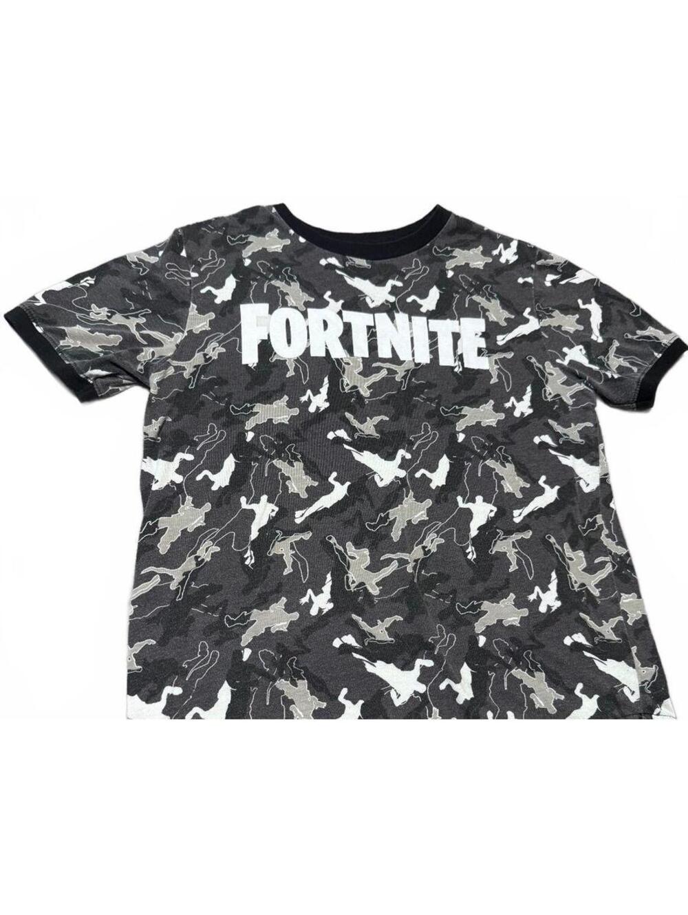 Boys FORTNITE Shirt Short Sleeve T-Shirt Camo Tee Gaming Kids Sz XL 14-16